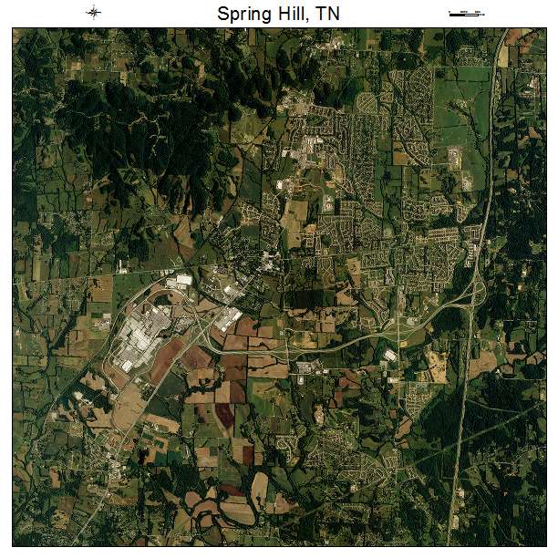 Spring Hill, TN air photo map