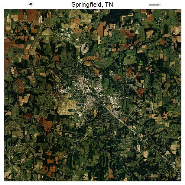 Springfield, TN air photo map