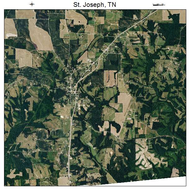 St Joseph, TN air photo map
