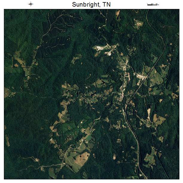 Sunbright, TN air photo map