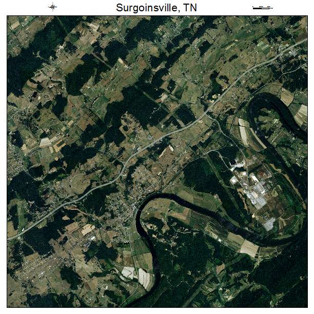 Surgoinsville, TN air photo map