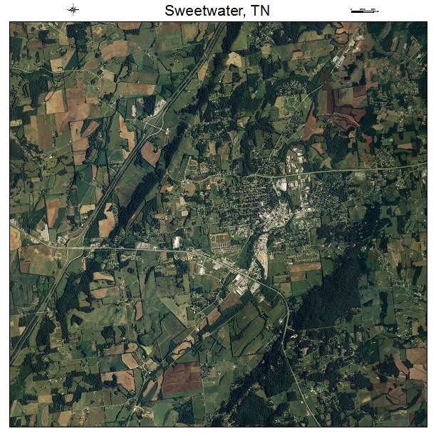 Sweetwater, TN air photo map