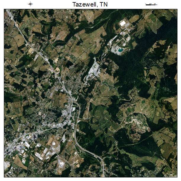 Tazewell, TN air photo map