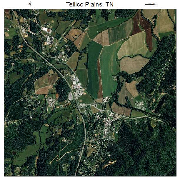 Tellico Plains, TN air photo map