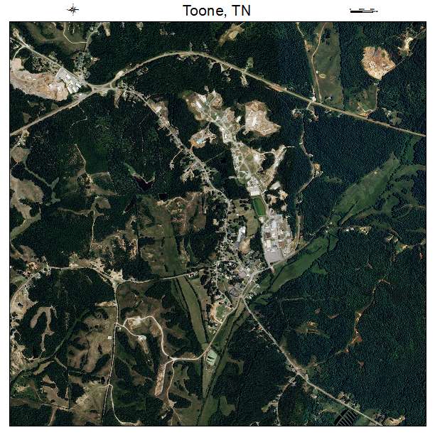 Toone, TN air photo map