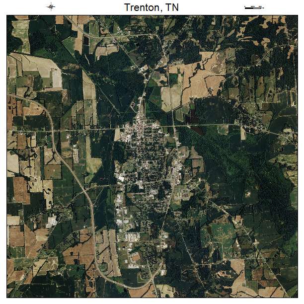 Trenton, TN air photo map