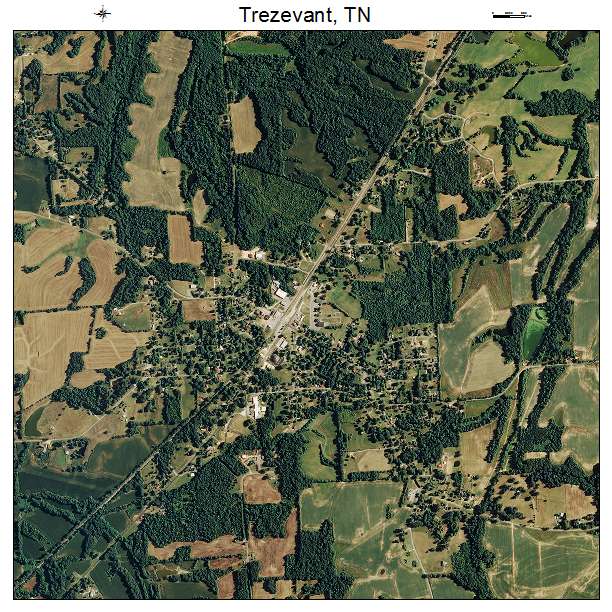 Trezevant, TN air photo map