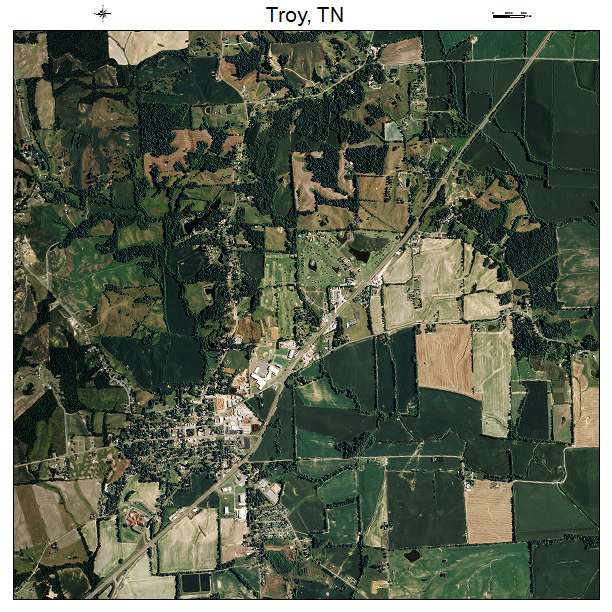 Troy, TN air photo map