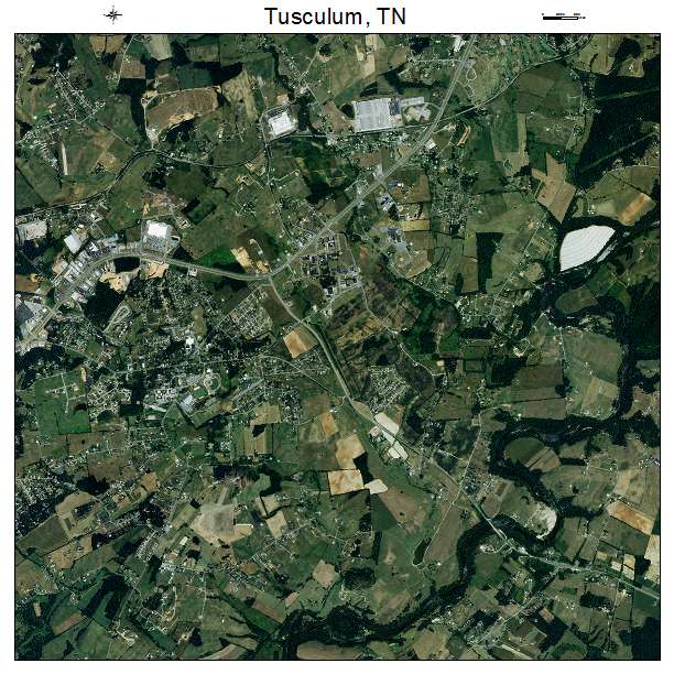 Tusculum, TN air photo map