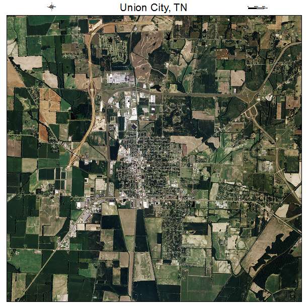 Union City, TN air photo map