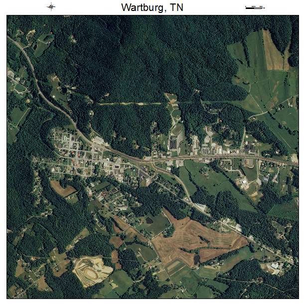 Wartburg, TN air photo map