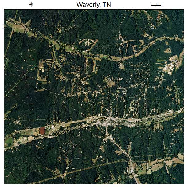 Waverly, TN air photo map