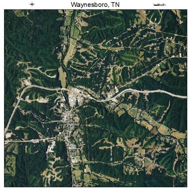 Waynesboro, TN air photo map