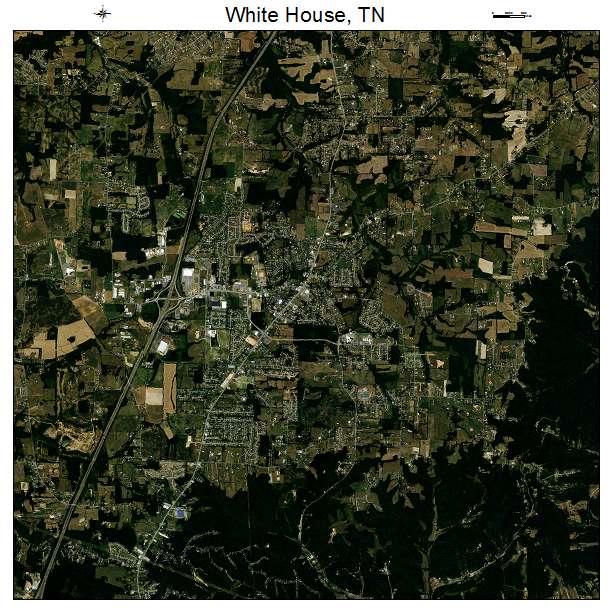 White House, TN air photo map