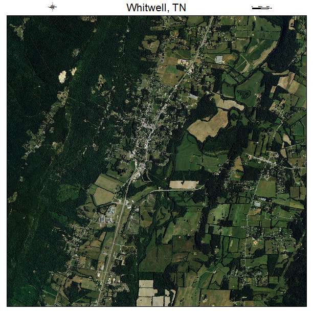 Whitwell, TN air photo map