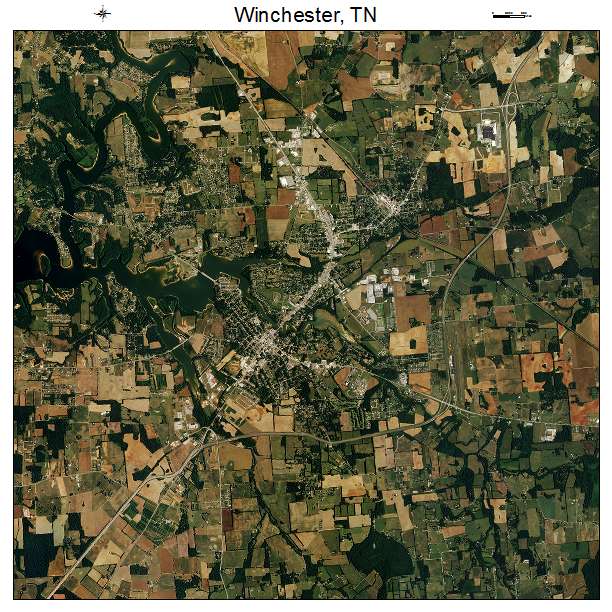 Winchester, TN air photo map