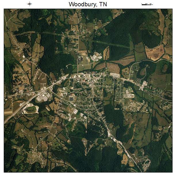 Woodbury, TN air photo map