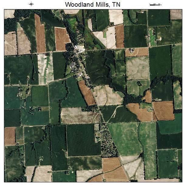Woodland Mills, TN air photo map