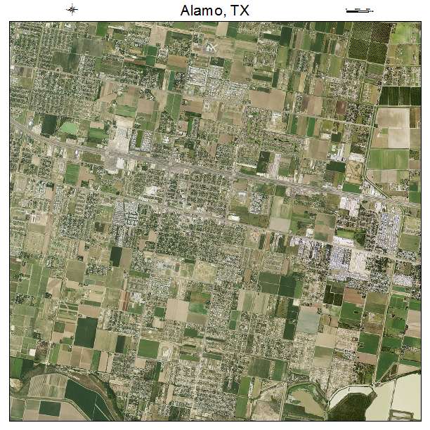 Alamo, TX air photo map