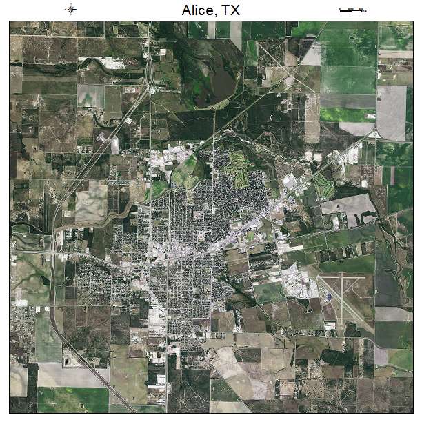 Alice, TX air photo map