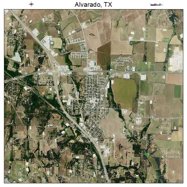 Alvarado, TX air photo map