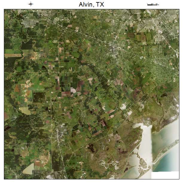 Alvin, TX air photo map
