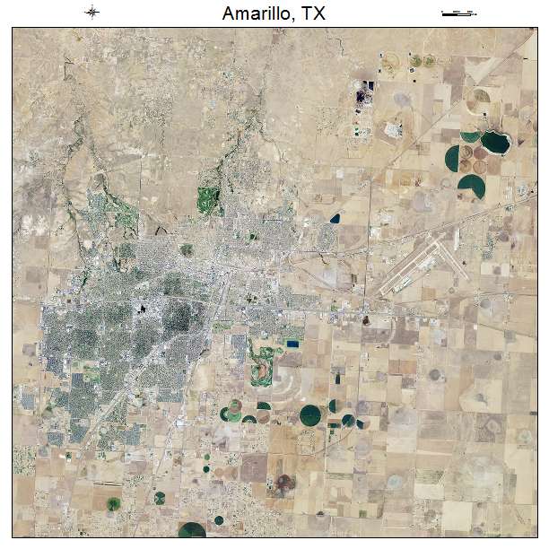 Amarillo, TX air photo map