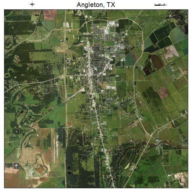 Angleton, TX air photo map