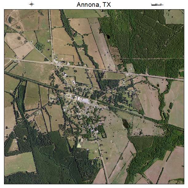 Annona, TX air photo map