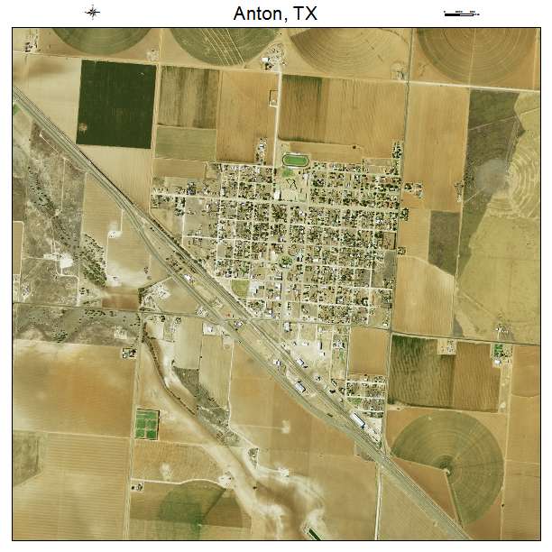Anton, TX air photo map