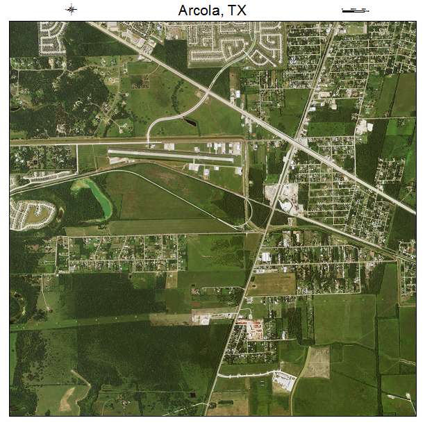 Arcola, TX air photo map