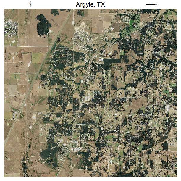 Argyle, TX air photo map
