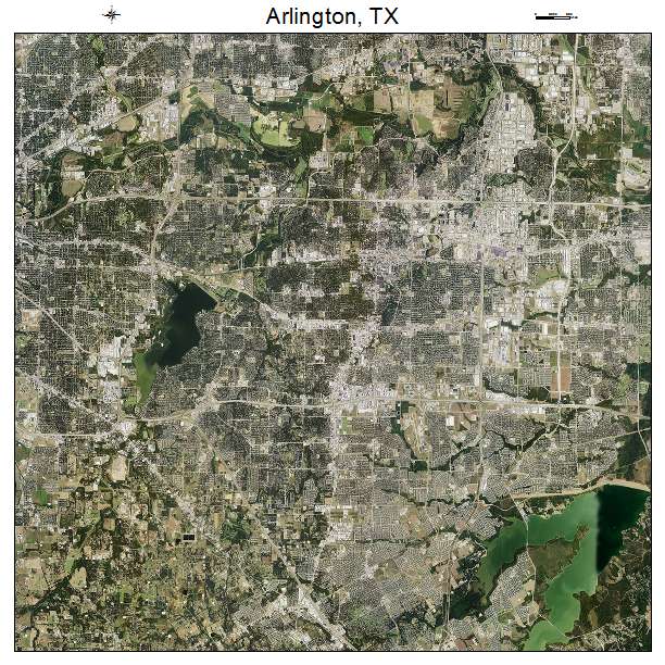 Arlington, TX air photo map