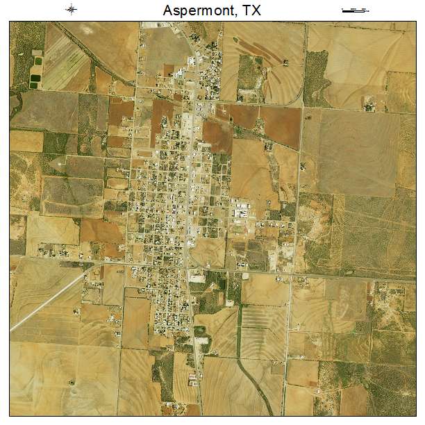 Aspermont, TX air photo map