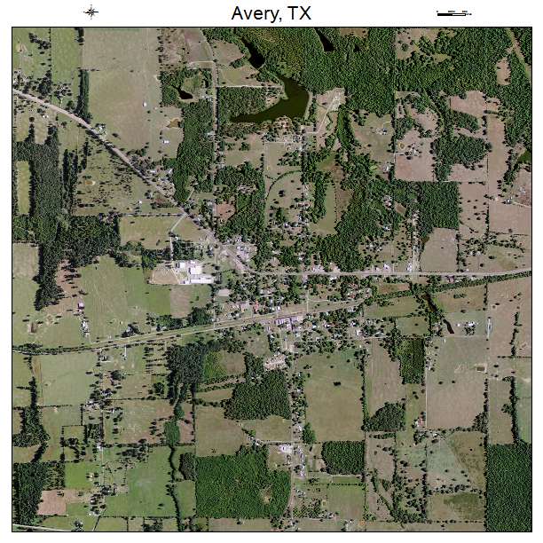 Avery, TX air photo map