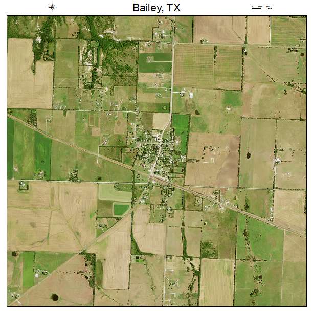 Bailey, TX air photo map