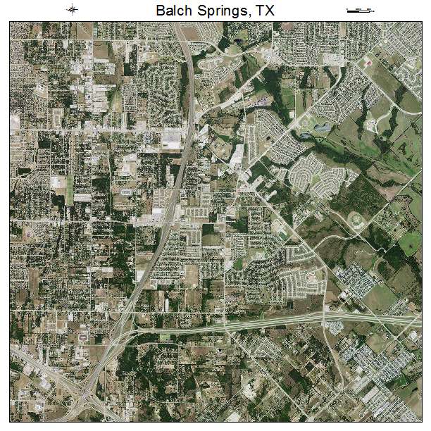 Balch Springs, TX air photo map