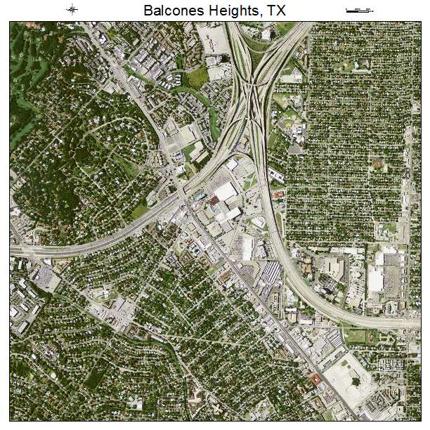 Balcones Heights, TX air photo map