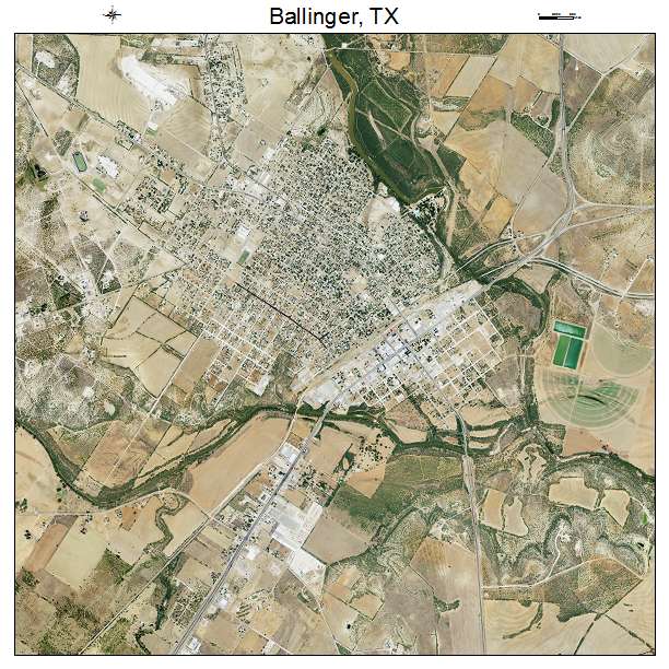 Ballinger, TX air photo map