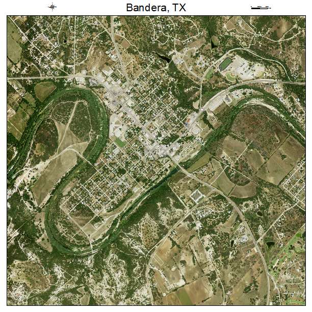 Bandera, TX air photo map