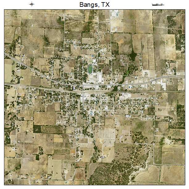 Bangs, TX air photo map