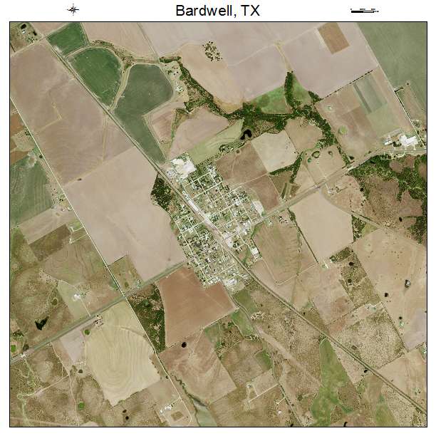 Bardwell, TX air photo map