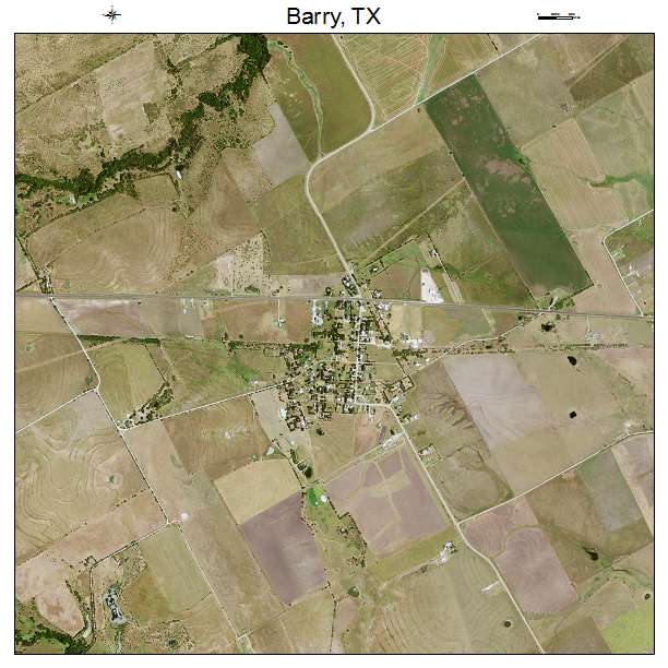 Barry, TX air photo map