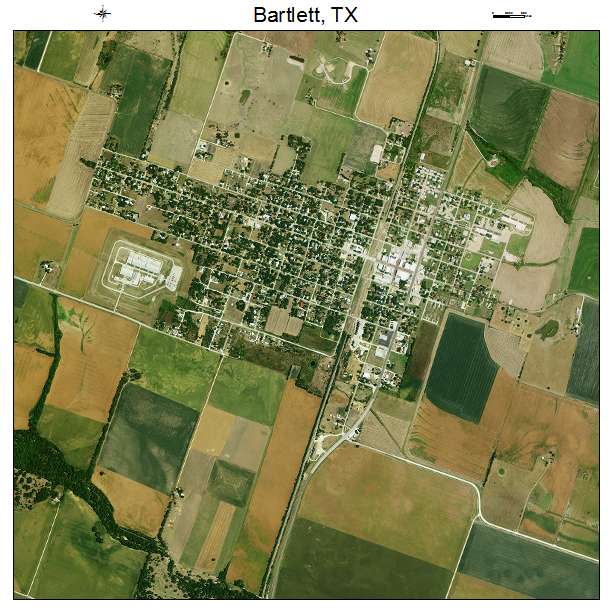 Bartlett, TX air photo map
