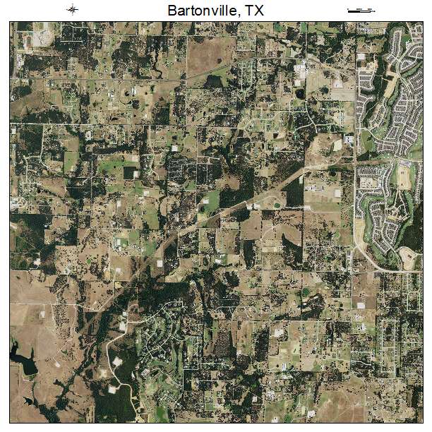 Bartonville, TX air photo map