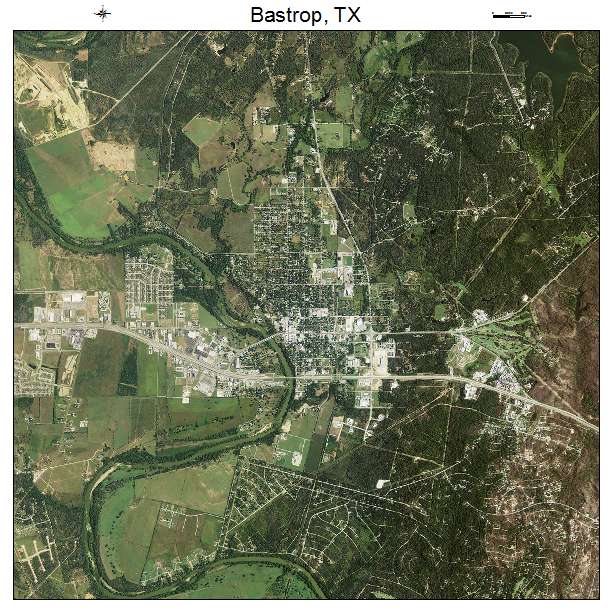 Bastrop, TX air photo map
