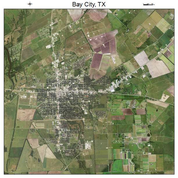 Bay City, TX air photo map