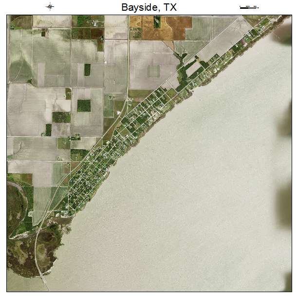 Bayside, TX air photo map