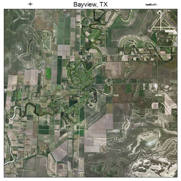 Bayview, TX air photo map