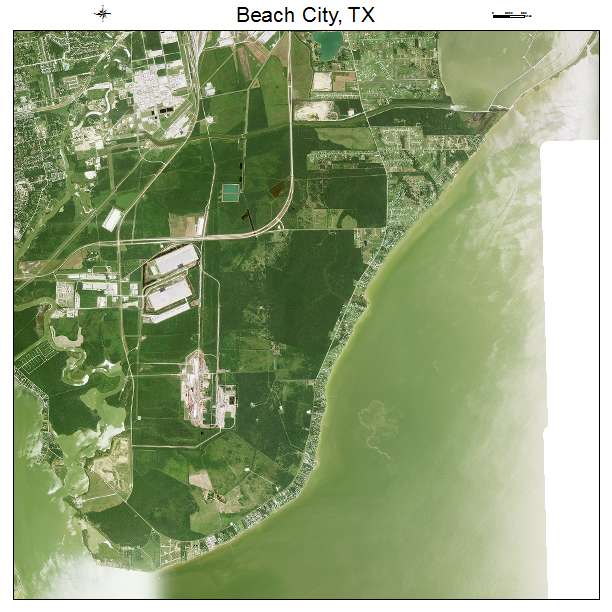 Beach City, TX air photo map